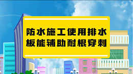 防水施工使用排水板能辅助耐根穿刺